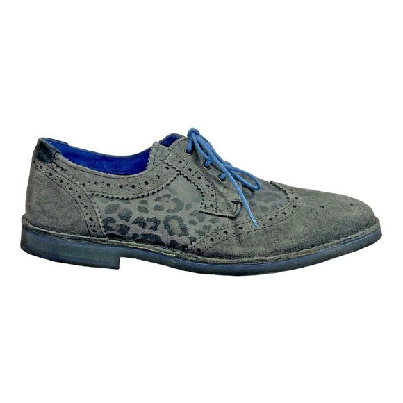 TED BAKER London Mens‎ Oxford Wingtip Suede Leopard Print Size 42/9US - Picture 2 of 8